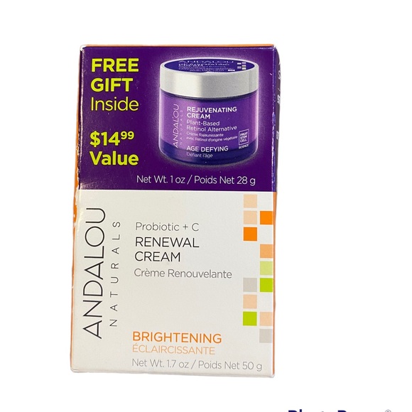 Andalou Naturals Brightening Probiotic + C Renewal Cream,1.7 Fl Oz - Picture 2 of 4